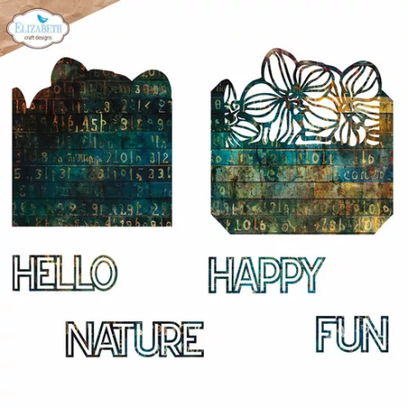 ECD Vágósablon - Botanical Blend Dies Pocket with Flowers (1 csomag)