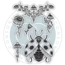Vintage Summer Ladybug & Daisy Fotopolimer bélyegző Craft Consortium A6 Clear Photopolymer Stamps (1 ív)