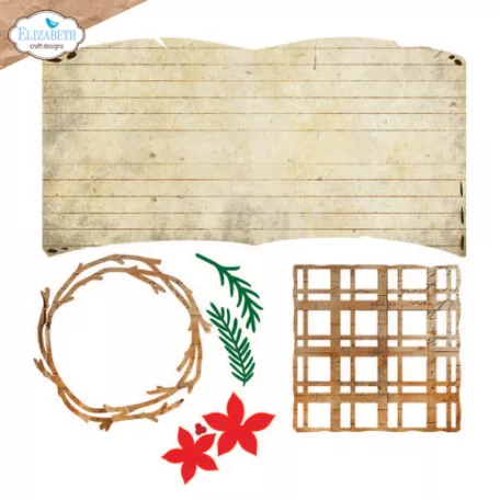 ECD Vágósablon - Golden Season Dies Book of Christmas Square (1 csomag)