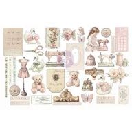   Prima Marketing Buttons & Keepsakes Kivágatok Ephemera Stitched Clippings (1 csomag)