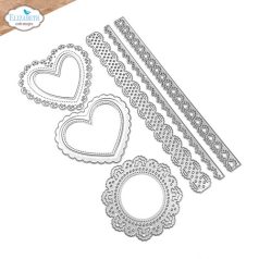   ECD Vágósablon - Romantic Revival Die Lace, Heart & Doily (1 csomag)