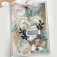   ECD Vágósablon - Romantic Revival Die Lace, Heart & Doily (1 csomag)