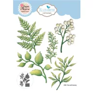   ECD Vágósablon - Bohemian Rose Die Fern & Greenery (1 csomag)