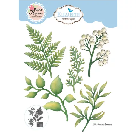 ECD Vágósablon - Bohemian Rose Die Fern & Greenery (1 csomag)