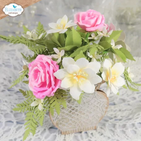 ECD Vágósablon - Bohemian Rose Die Fern & Greenery (1 csomag)