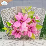   ECD Vágósablon - Bohemian Rose Die Delicate Fancy Card Easel (1 csomag)