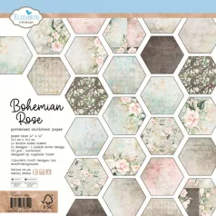   ECD Papírkészlet - Bohemian Rose 12x12 Inch Patterned Cardstock Paper (1 csomag)