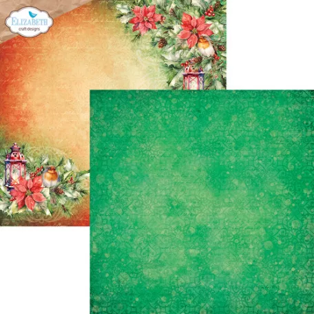 ECD Papírkészlet - Festive Holly 12x12 Inch Patterned Cardstock Paper (1 csomag)
