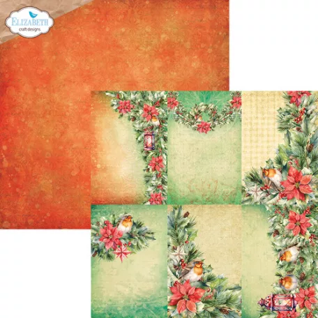 ECD Papírkészlet - Festive Holly 12x12 Inch Patterned Cardstock Paper (1 csomag)