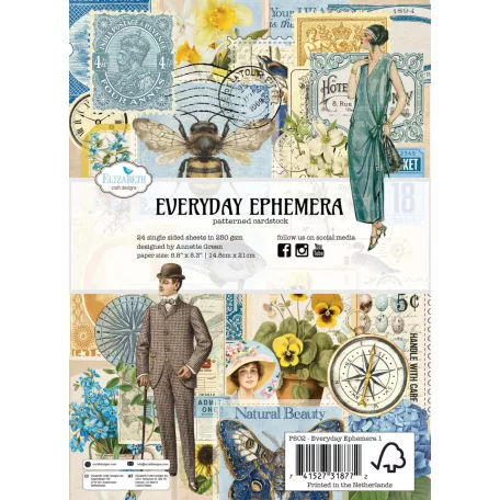 ECD Kivágóív - Delightful Discovery A5 Patterned Cardstock Everyday Ephemera (1 csomag)