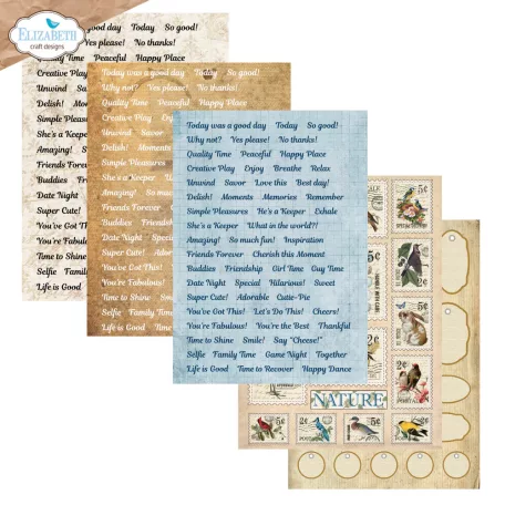 ECD Kivágóív - Delightful Discovery A5 Patterned Cardstock Everyday Ephemera (1 csomag)