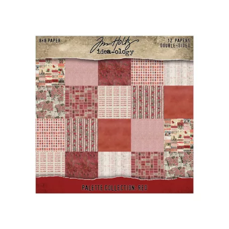 Red Papírkészlet 8" (20 cm) Idea-ology Palette Collection (12 lap)