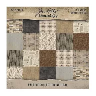   Neutral Papírkészlet 12" (30 cm) Idea-ology Palette Collection (12 lap)