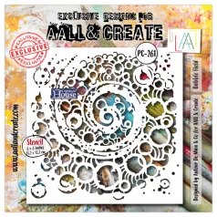   AALL & CREATE Stencil Energy in Orbit 6x6 Inch Stencil Bubble Field