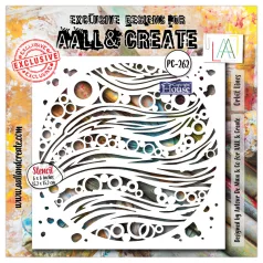   AALL & CREATE Stencil Energy in Orbit 6x6 Inch Stencil Orbit Lines