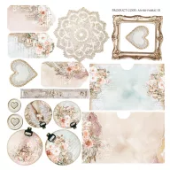   Alchemy of Art Szövet kivágóív Romantic Boho 1 Fabric extras to cut (1 ív)
