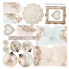   Alchemy of Art Szövet kivágóív Romantic Boho 1 Fabric extras to cut (1 ív)