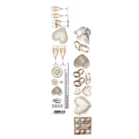 Alchemy of Art Kivágóív 30cm x 5cm Romantic Boho 1 Extras to Cut (1 ív)