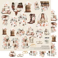   Alchemy of Art Kivágóív 12" (30 cm) Romantic Boho – Extras Double-sided paper (1 ív)