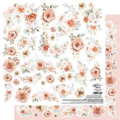   Alchemy of Art Kivágóív 12" (30 cm) Romantic Boho – flowers to cut Double-sided paper (1 ív)