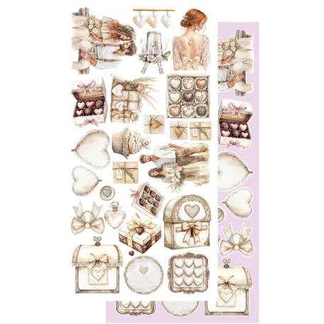 Alchemy of Art Kivágóív 6"x12" (15cm x 30 cm) Romantic Boho Extras to Cut Set (6 ív)