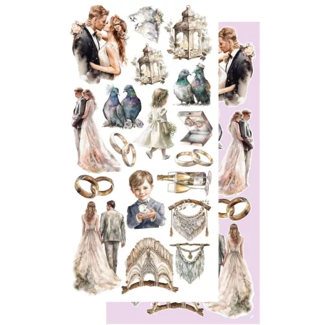 Alchemy of Art Kivágóív 6"x12" (15cm x 30 cm) Romantic Boho Extras to Cut Set (6 ív)