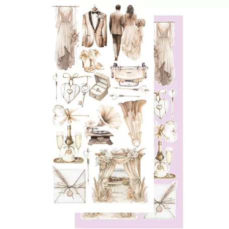 Alchemy of Art Kivágóív 6"x12" (15cm x 30 cm) Romantic Boho Extras to Cut Set (6 ív)