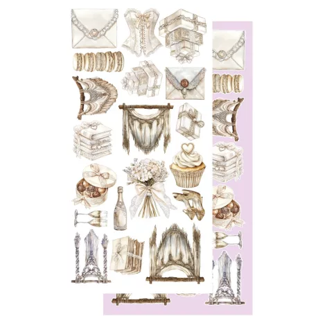 Alchemy of Art Kivágóív 6"x12" (15cm x 30 cm) Romantic Boho Extras to Cut Set (6 ív)