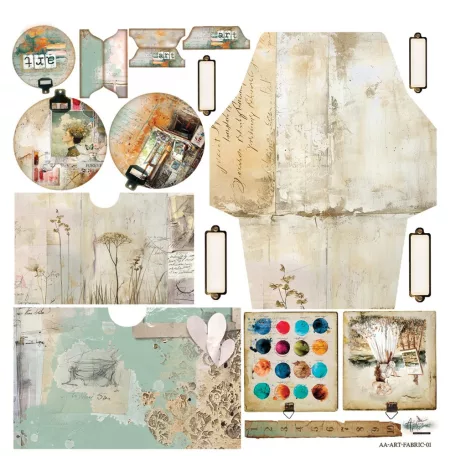 Alchemy of Art Szövet kivágóív Art 1 Fabric extras to cut (1 ív)