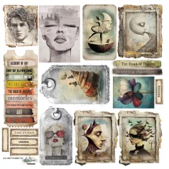   Alchemy of Art Szövet kivágóív Art 2 Fabric extras to cut (1 ív)