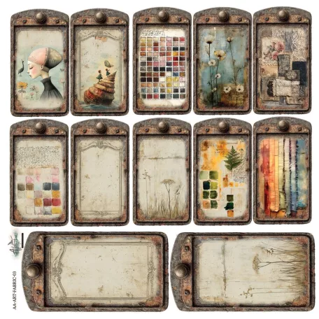 Alchemy of Art Szövet kivágóív Art 3 Fabric extras to cut (1 ív)