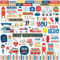   Echo Park Matrica 12" (30 cm) First Responder Element Sticker