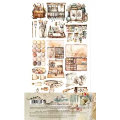   Alchemy of Art Kivágóív 6"x12" (15cm x 30 cm) Art Extras to Cut Set (12 ív)