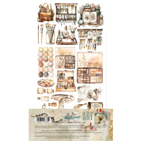 Alchemy of Art Kivágóív 6"x12" (15cm x 30 cm) Art Extras to Cut Set (12 ív)