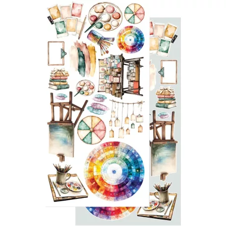 Alchemy of Art Kivágóív 6"x12" (15cm x 30 cm) Art Extras to Cut Set (12 ív)