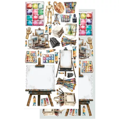 Alchemy of Art Kivágóív 6"x12" (15cm x 30 cm) Art Extras to Cut Set (12 ív)