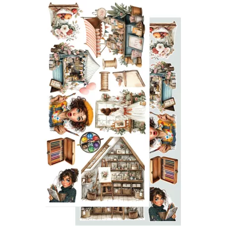 Alchemy of Art Kivágóív 6"x12" (15cm x 30 cm) Art Extras to Cut Set (12 ív)