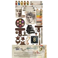   Alchemy of Art Kivágóív 6"x12" (15cm x 30 cm) Art Extras to Cut Set (6 ív)
