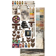   Alchemy of Art Kivágóív 6"x12" (15cm x 30 cm) Art Extras to Cut Set (6 ív)