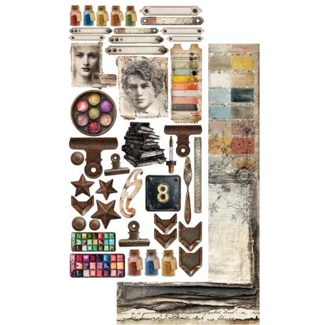 Alchemy of Art Kivágóív 6"x12" (15cm x 30 cm) Art Extras to Cut Set (6 ív)