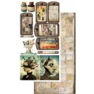 Alchemy of Art Kivágóív 6"x12" (15cm x 30 cm) Art Extras to Cut Set (6 ív)