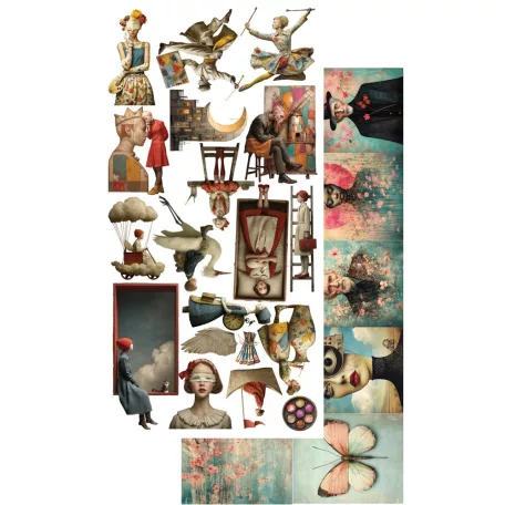 Alchemy of Art Kivágóív 6"x12" (15cm x 30 cm) Art Extras to Cut Set (6 ív)