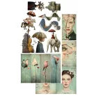 Alchemy of Art Kivágóív 6"x12" (15cm x 30 cm) Art Extras to Cut Set (6 ív)