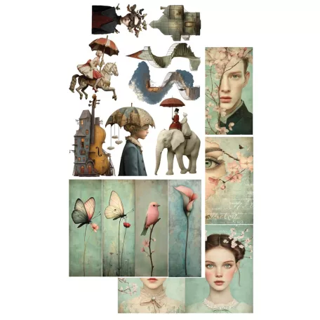 Alchemy of Art Kivágóív 6"x12" (15cm x 30 cm) Art Extras to Cut Set (6 ív)