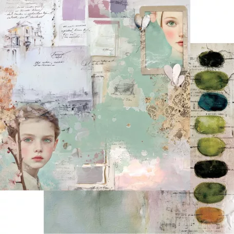 Alchemy of Art Scrapbook papírkészlet 8" (20 cm) Art Paper Collection Set (12 lap)
