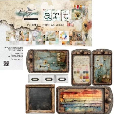 Alchemy of Art Scrapbook papírkészlet 8" (20 cm) Art Paper Collection Set (12 lap)