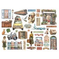   Stamperia Art of Travelling Kivágatok Die Cuts Assorted (1 csomag)
