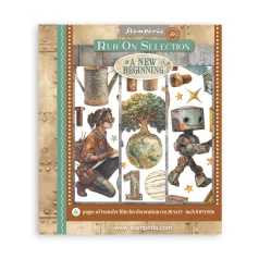   Stamperia A New Beginning Kaparós matrica készlet  Assortment Rub-On (6 ív)