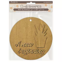   Stamperia A New Beginning MDF alap  Round Tag with Plant Crafty Shapes MDF BLANKS (1 db)