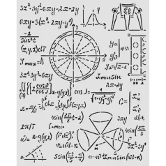   Stamperia A New Beginning Vastag stencil 20x25cm Formulas Thick Stencil  (1 db)